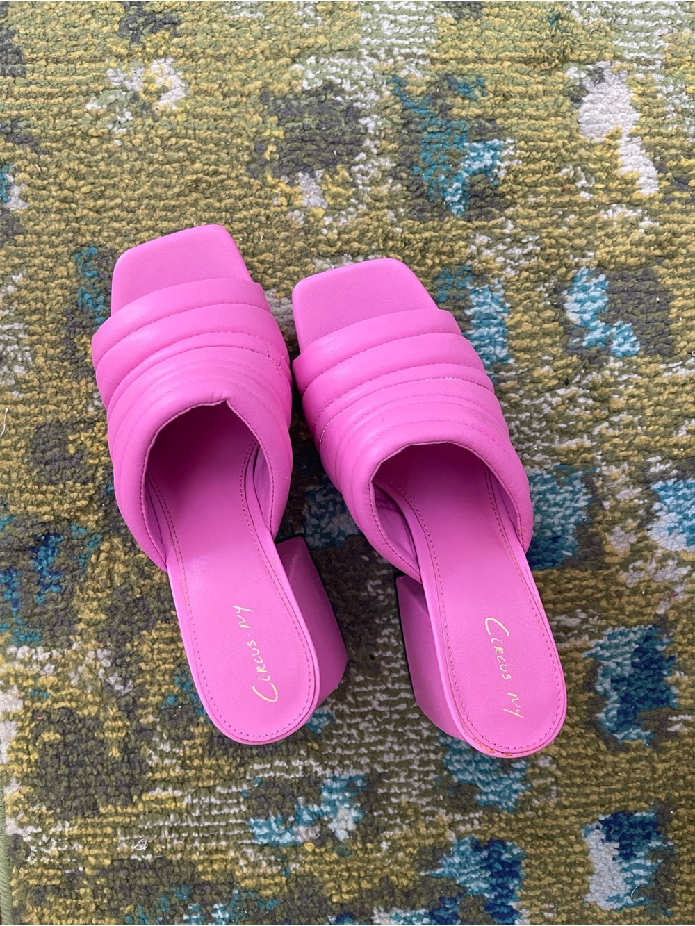 Circus by Sam Edelman Hot Pink Quilted Slide Mules